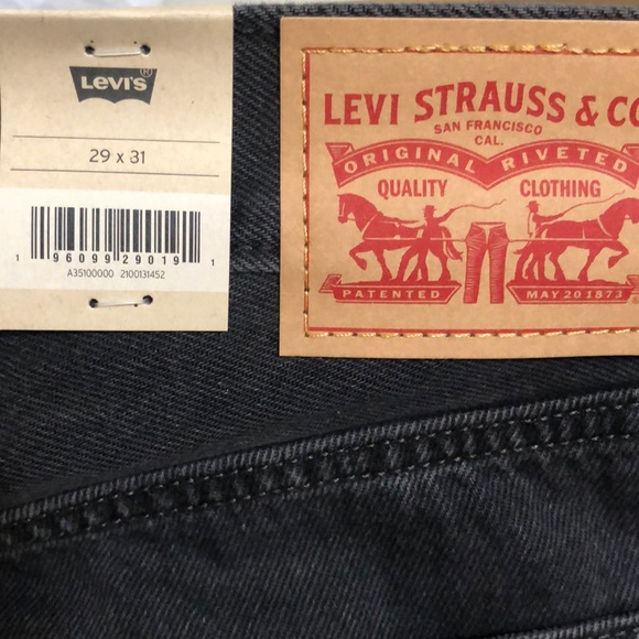 Levi’s '94 BAGGY WOMEN'S Mid Rise Cotton JEANS- Black - Picture 3 of 5